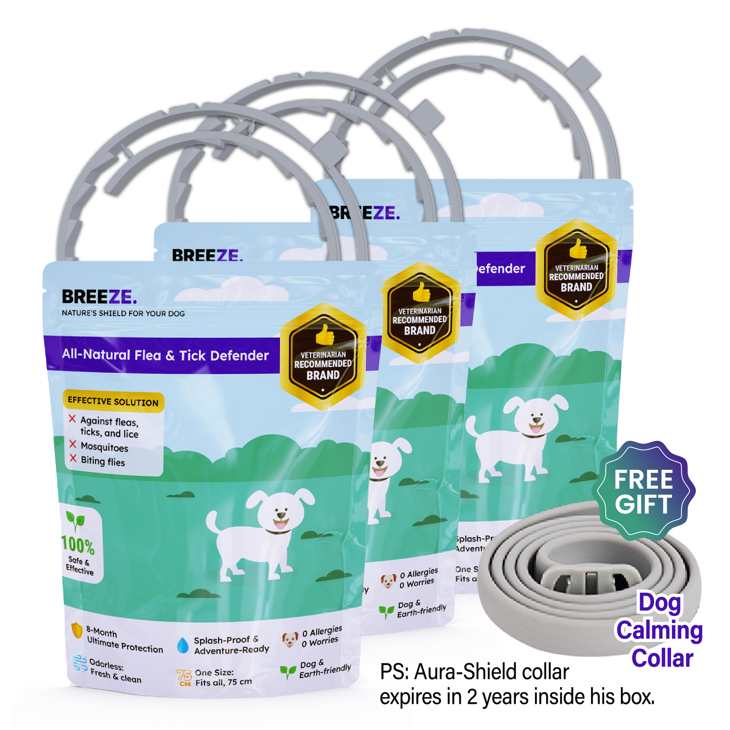 3x Breeze PURESHIELD™  Collar + Free Gift